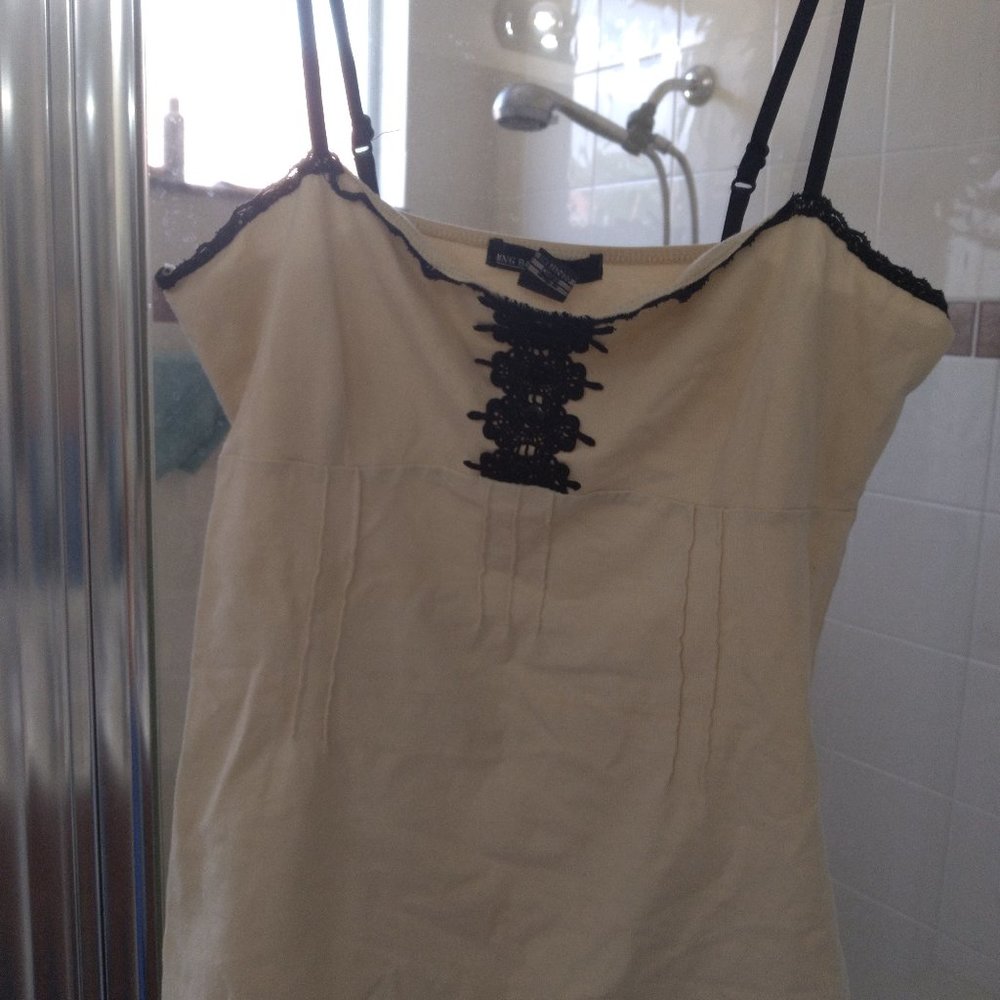 BEIGE WITH LACE DETAIL SAMISOLE TOP